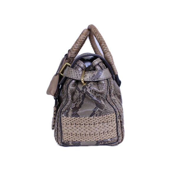 Gucci Handbag Python Beige Brown Leather Cadena with Key - Picture 4 of 16